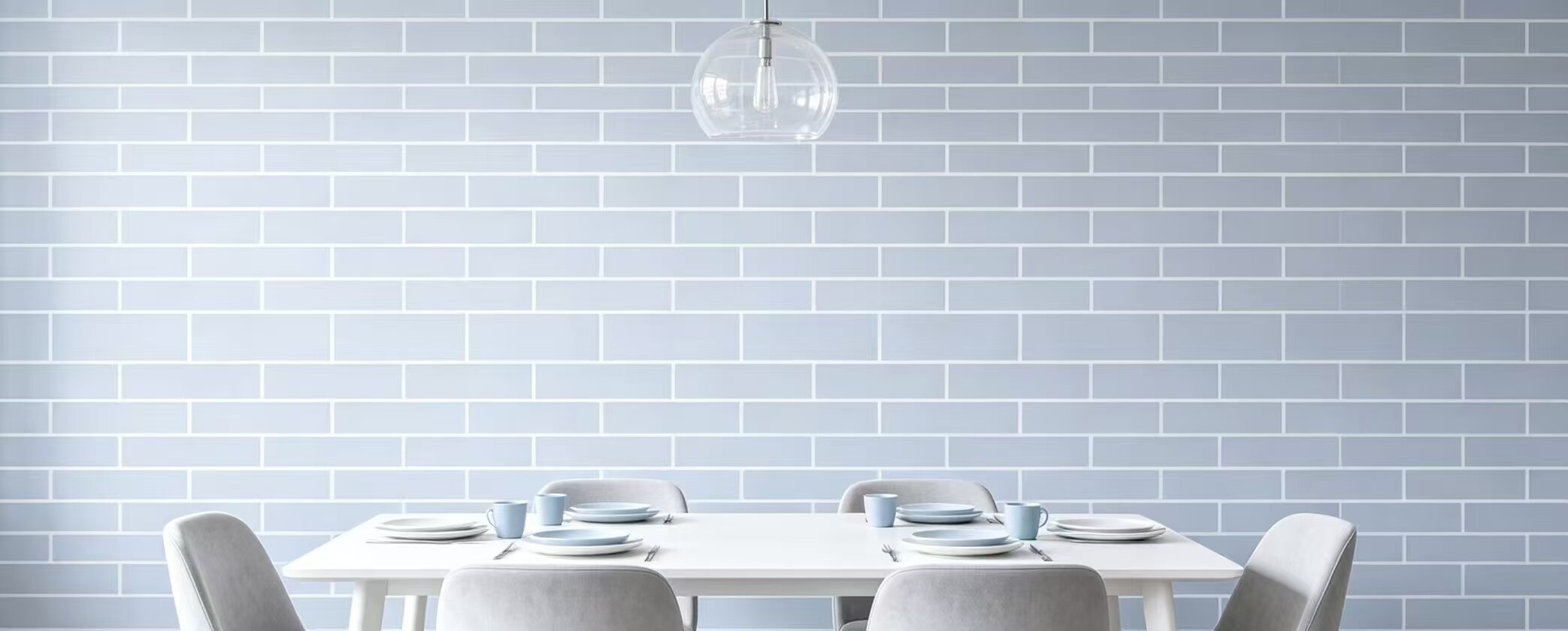 White Stacked Brick Wall Sticker 2