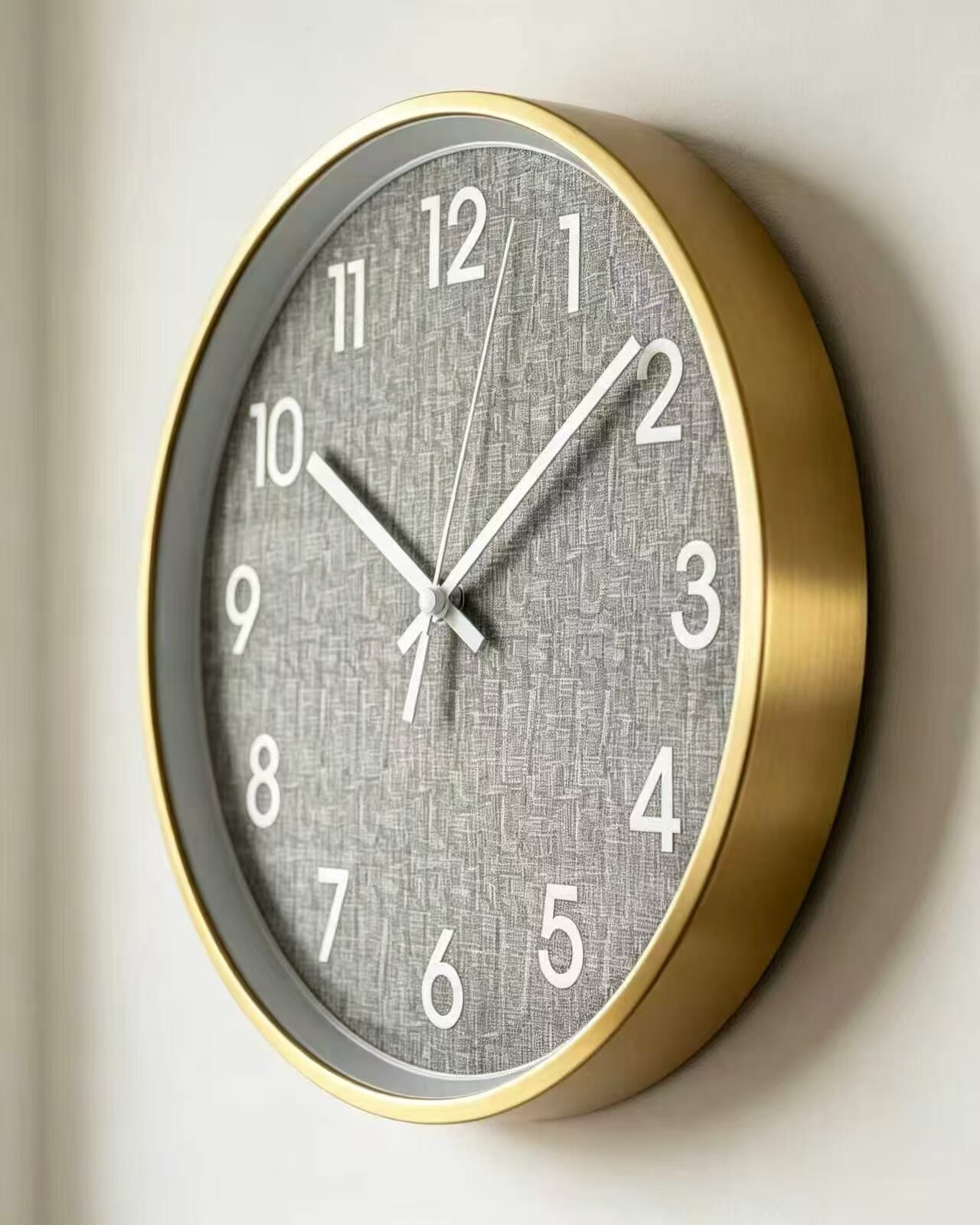 Gray Gold Frame Wall Clock 5