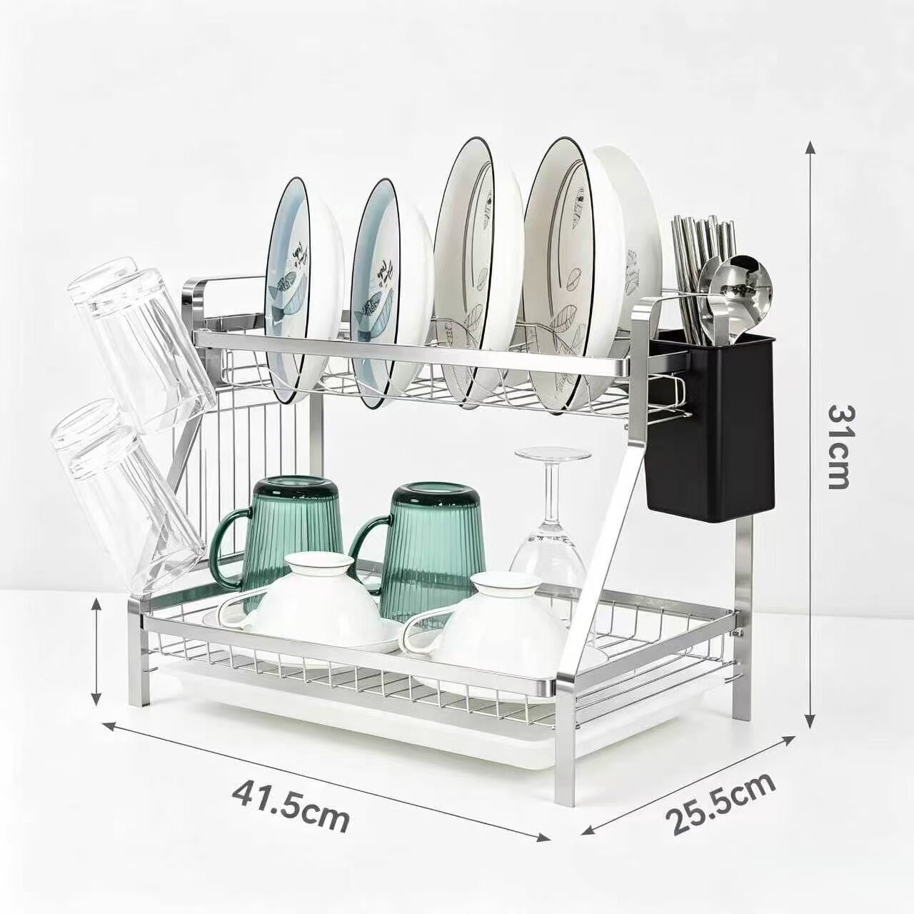 Precision Double-Layer Stainless Steel Drain Rack 5