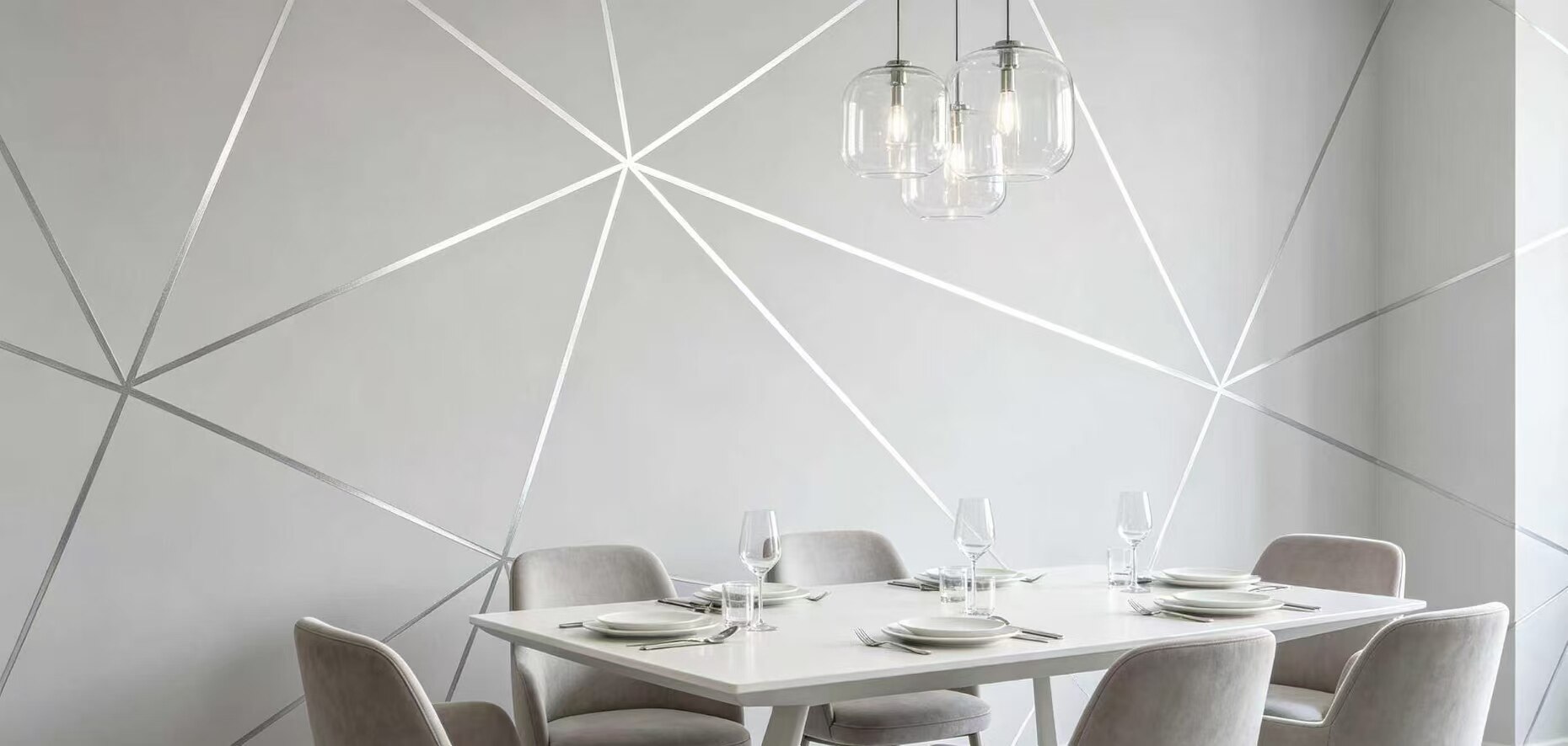 Silver String Star Orbit Wall Decal 3