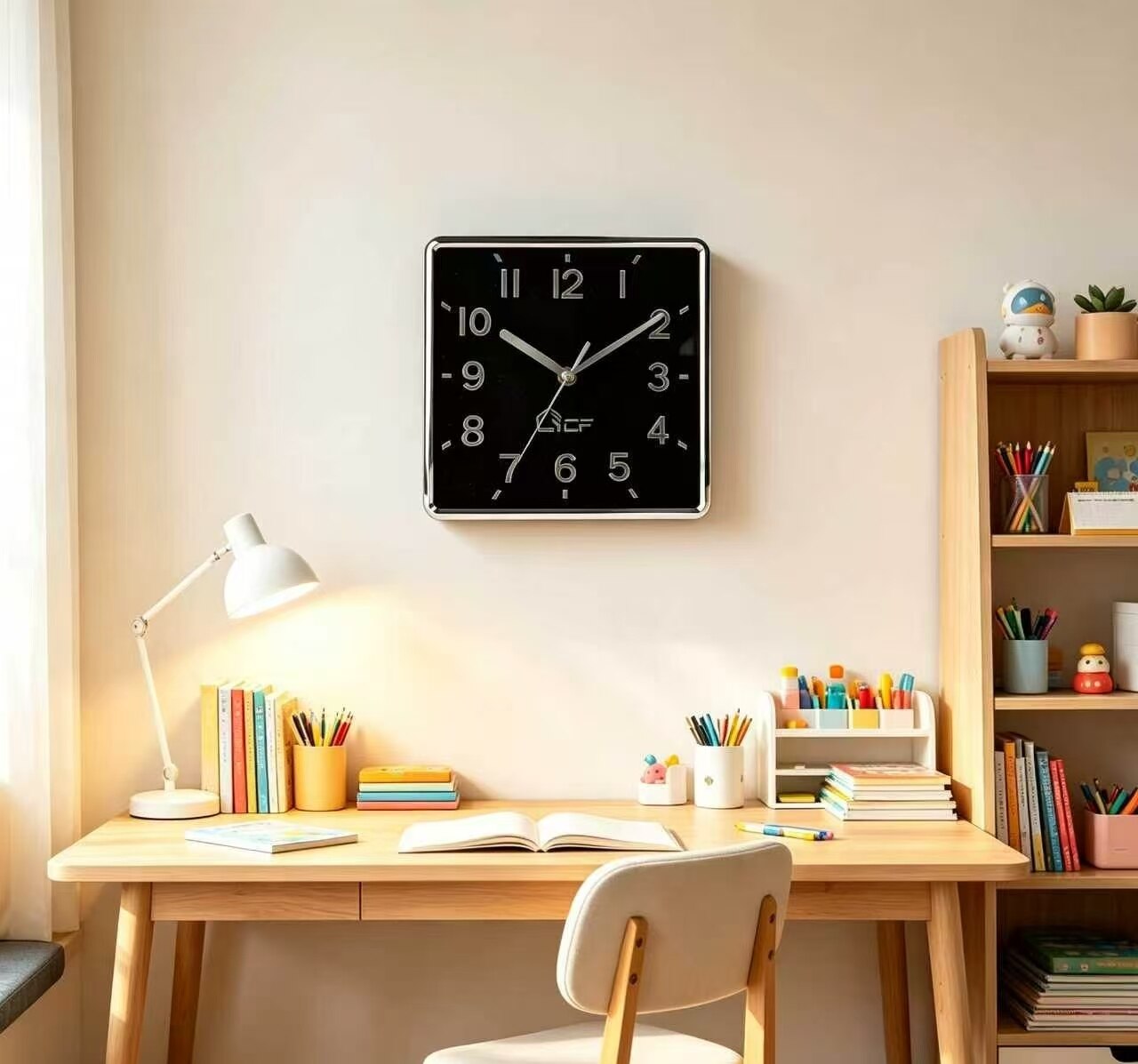 Fangyun Four-Color Glass Wall Clock 2