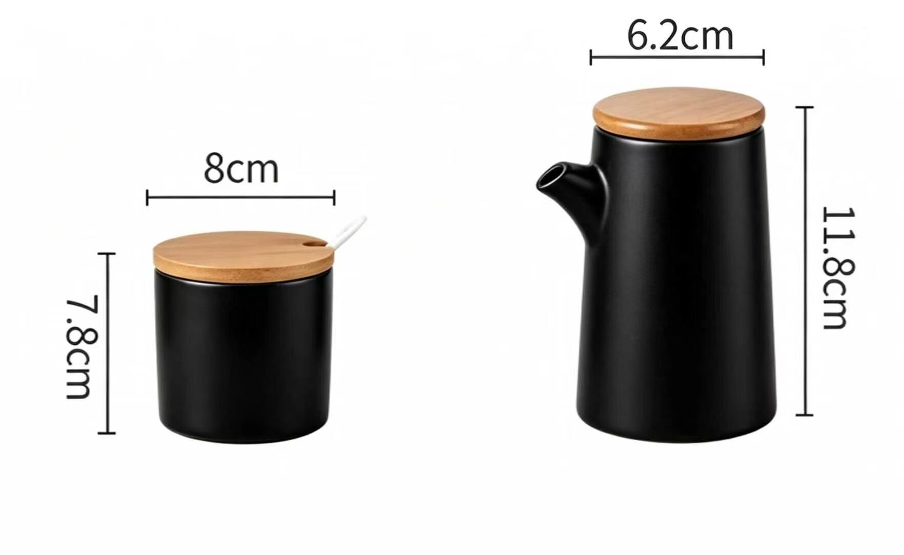 Shiguang Black Ceramic Oil Bottle Set 5
