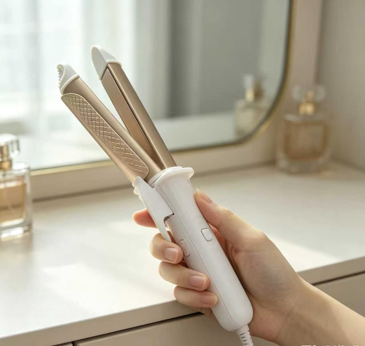 香槟金菱纹折叠造型器 2