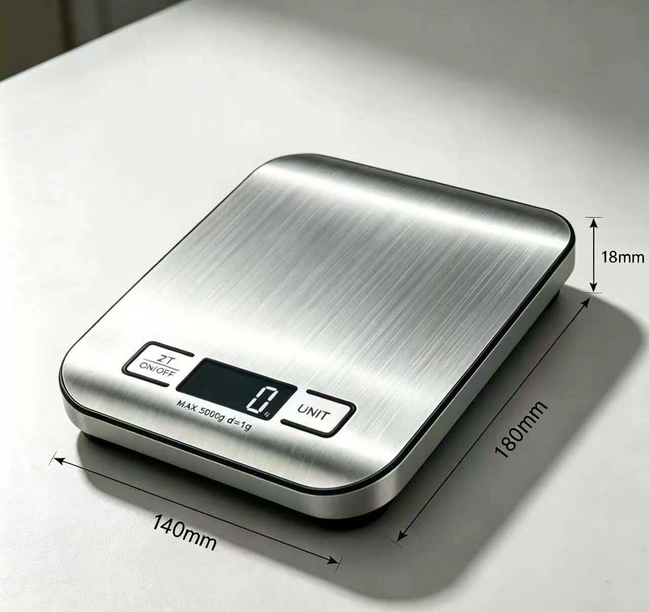 Slim Brushed High-Precision Kitchen Scale 5
