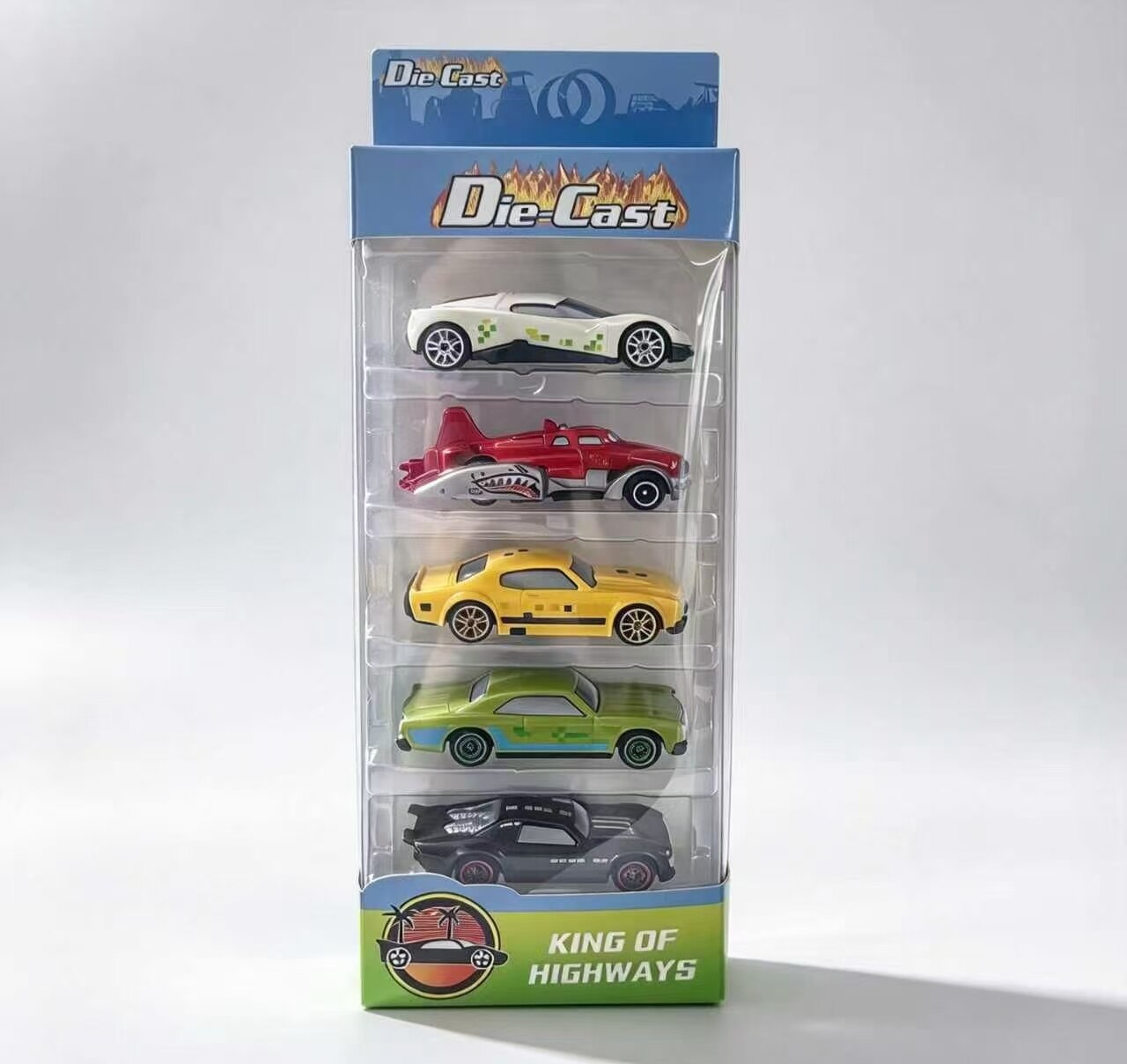 Children's Alloy Car Racing Set 5