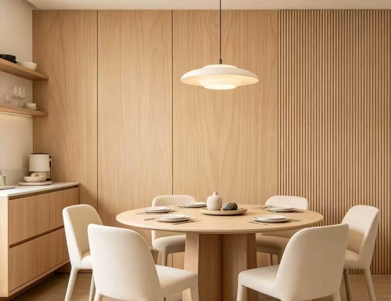 Natural Wood Grain Slatted Film 2