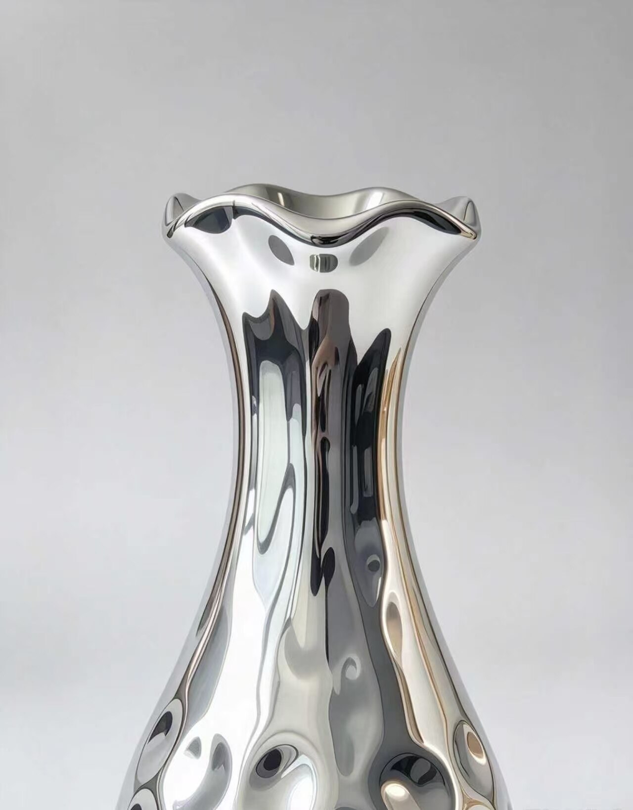 Silver Moon Ripple Art Vase 5
