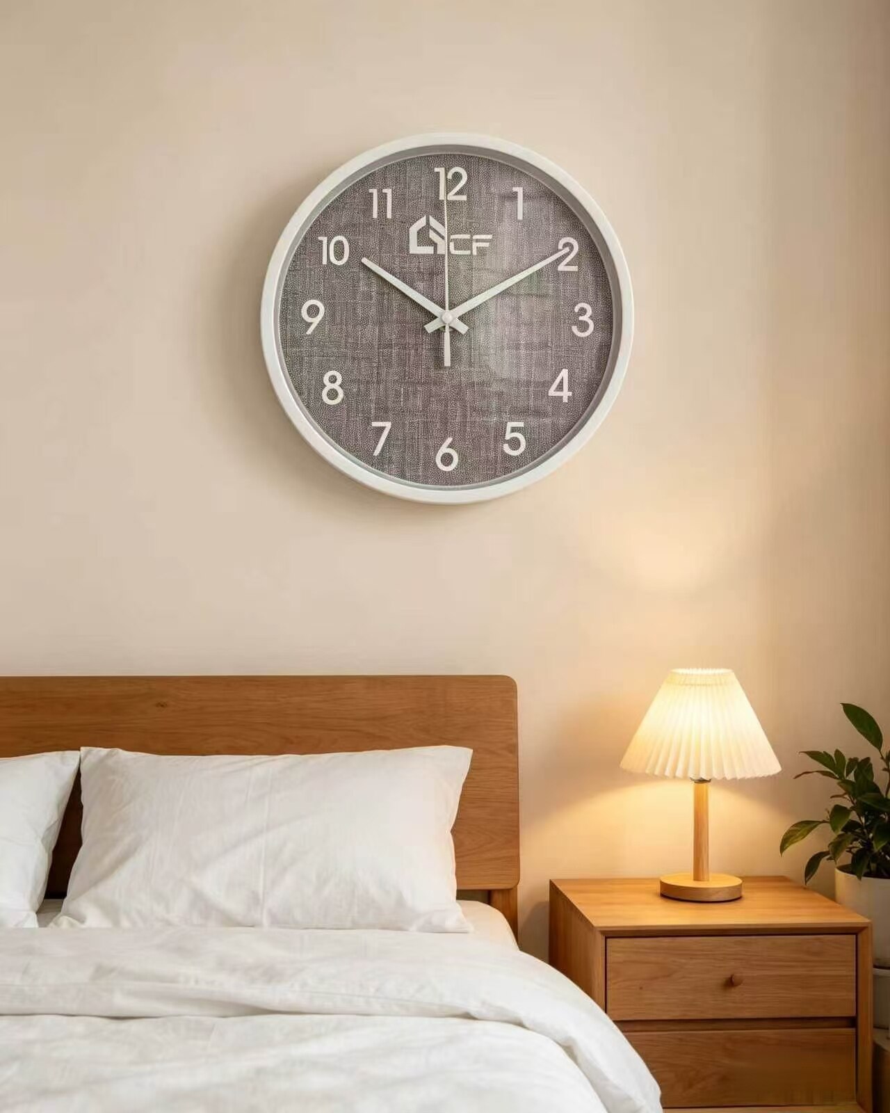 Modern Minimalist Fabric-Texture Silent Wall Clock 2