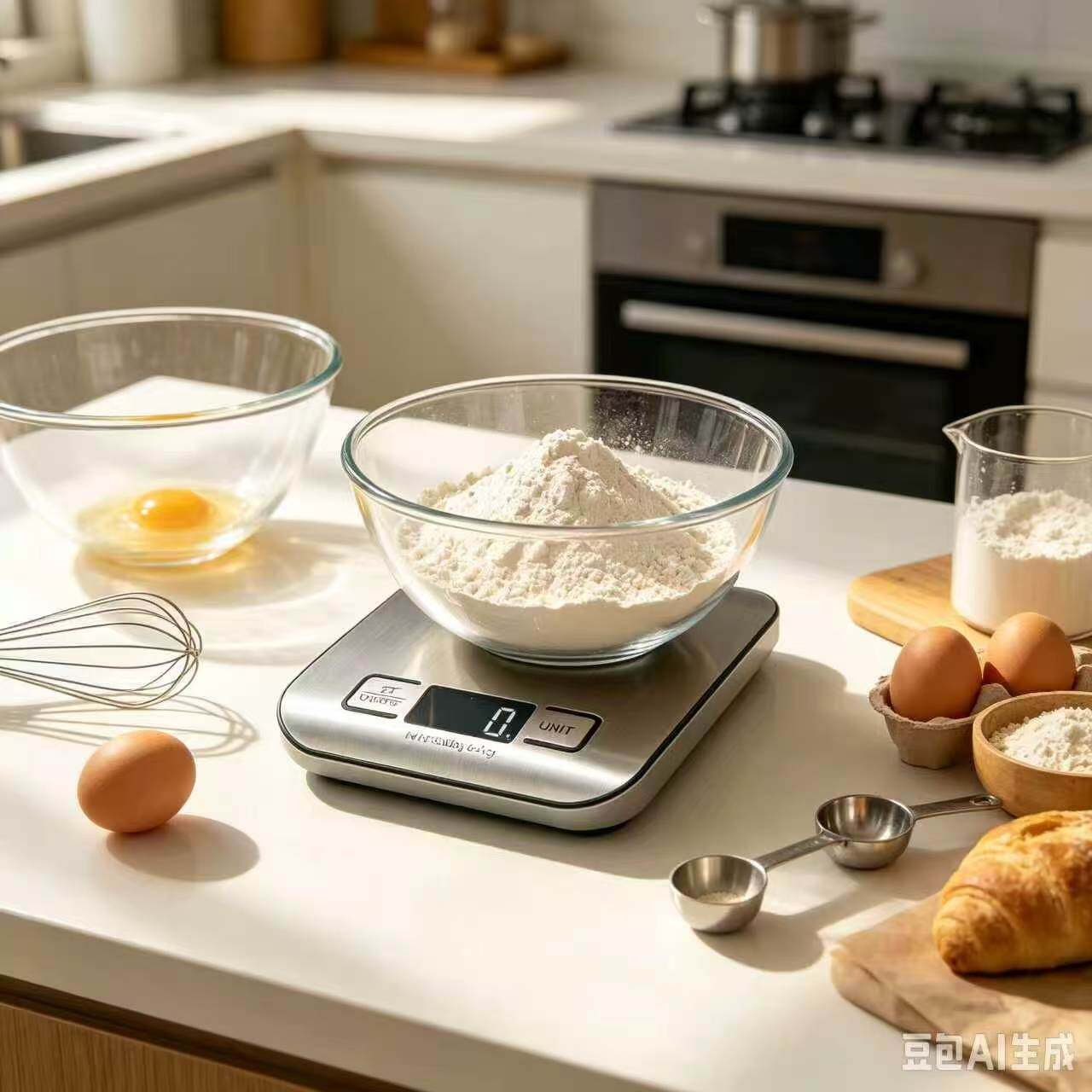 Slim Brushed High-Precision Kitchen Scale 3