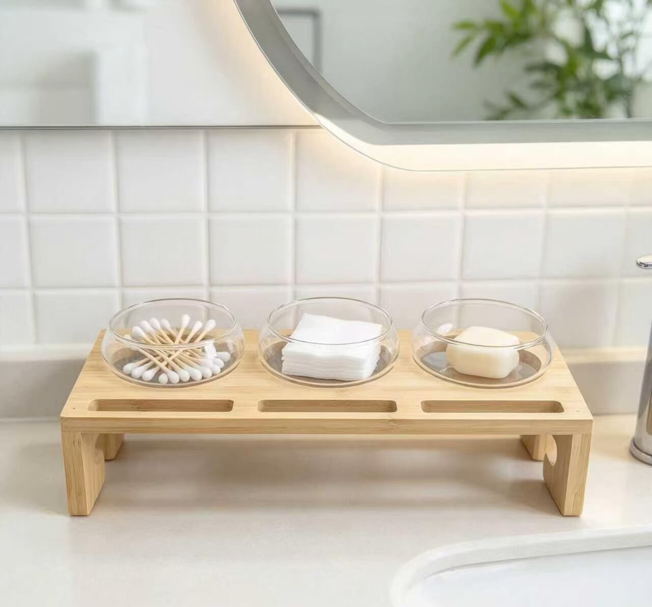 Yazhu Three-Bowl Glass Storage Tray 4