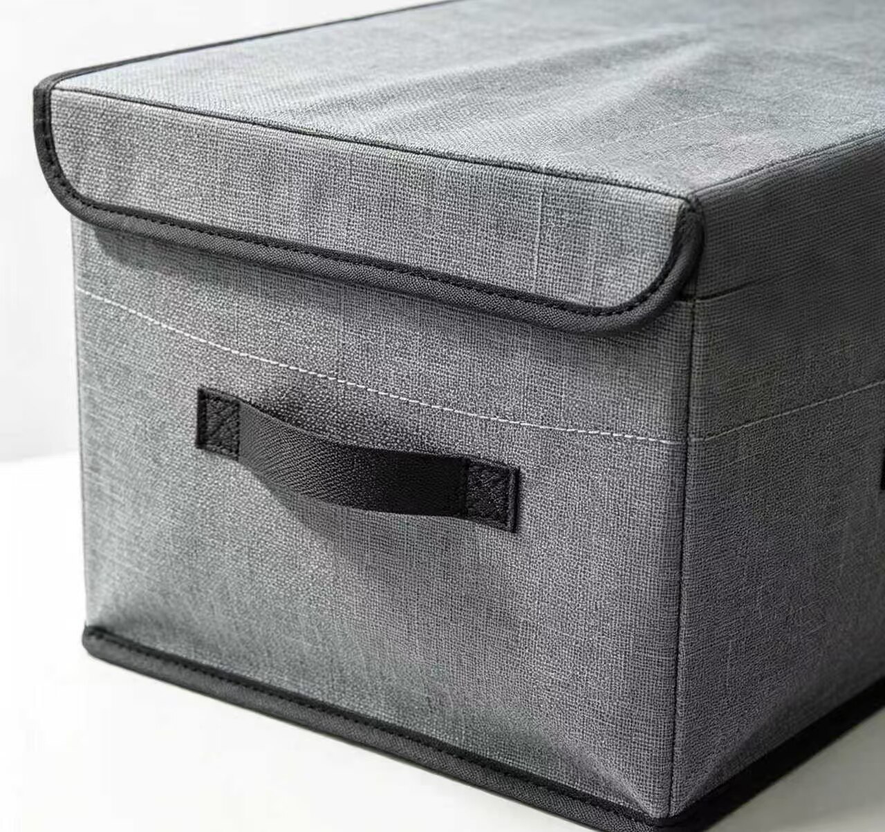 Gray Dustproof Flip-Top Storage Bin 5