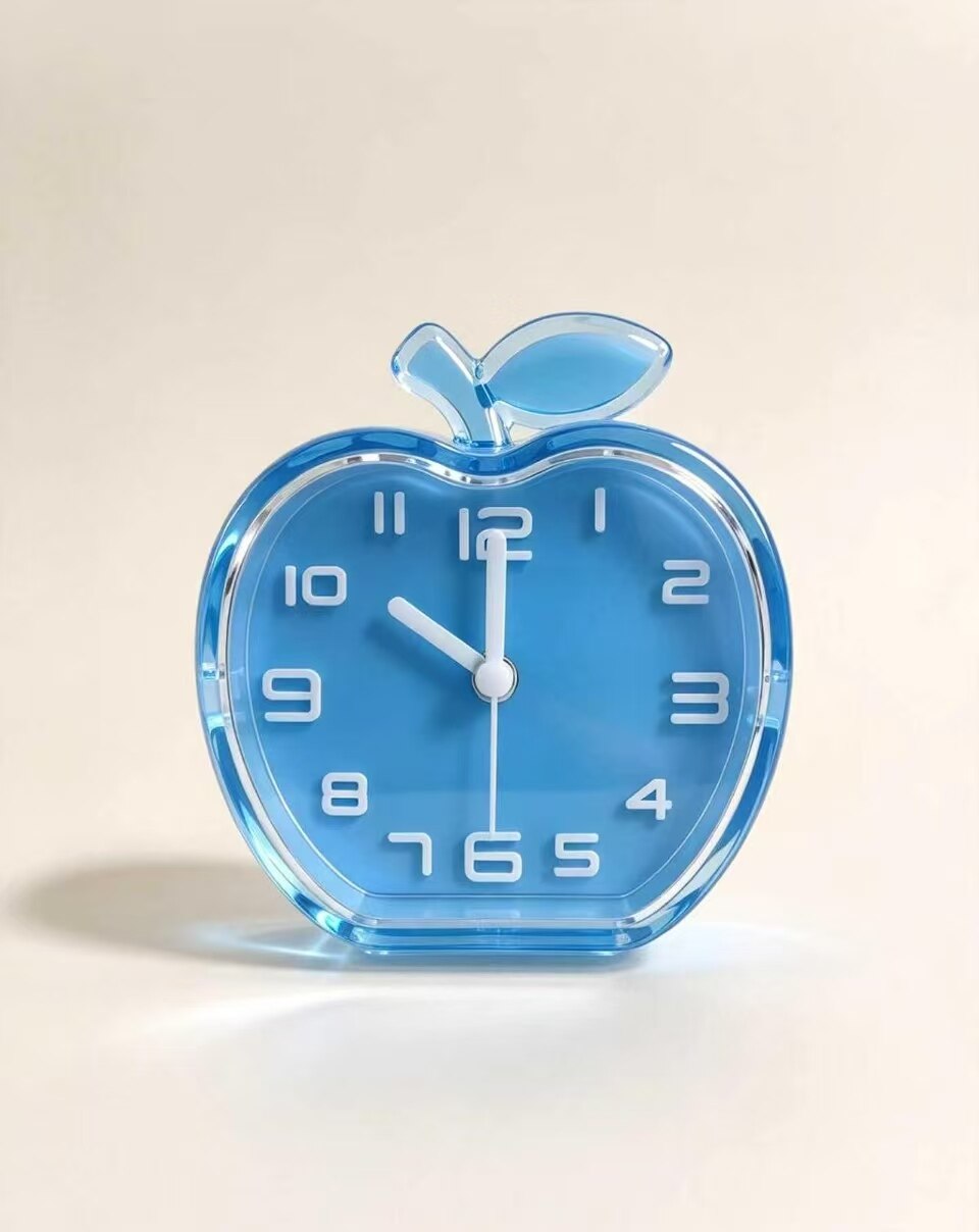 Azure Apple Silent Clock