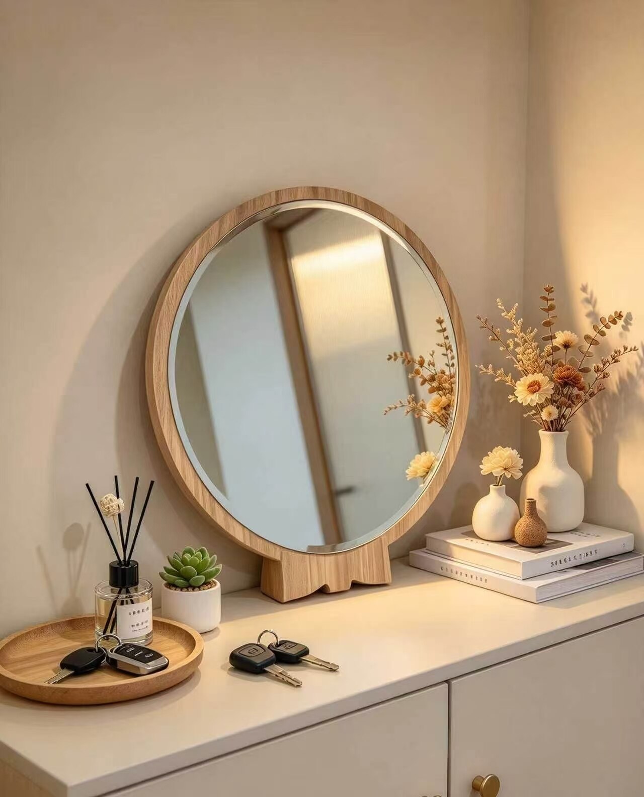 Solid Wood Finish Floor Mirror 3