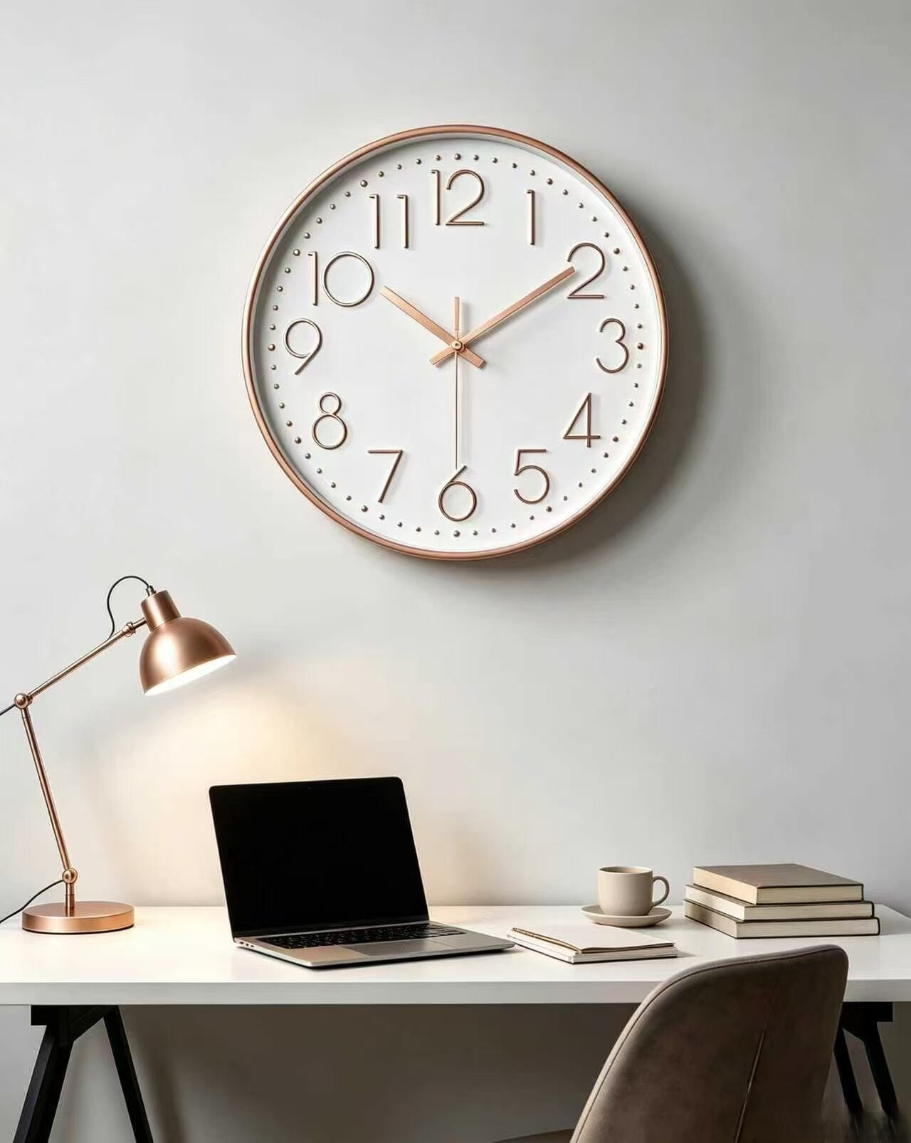Rose Gold Silent Wall Clock 3