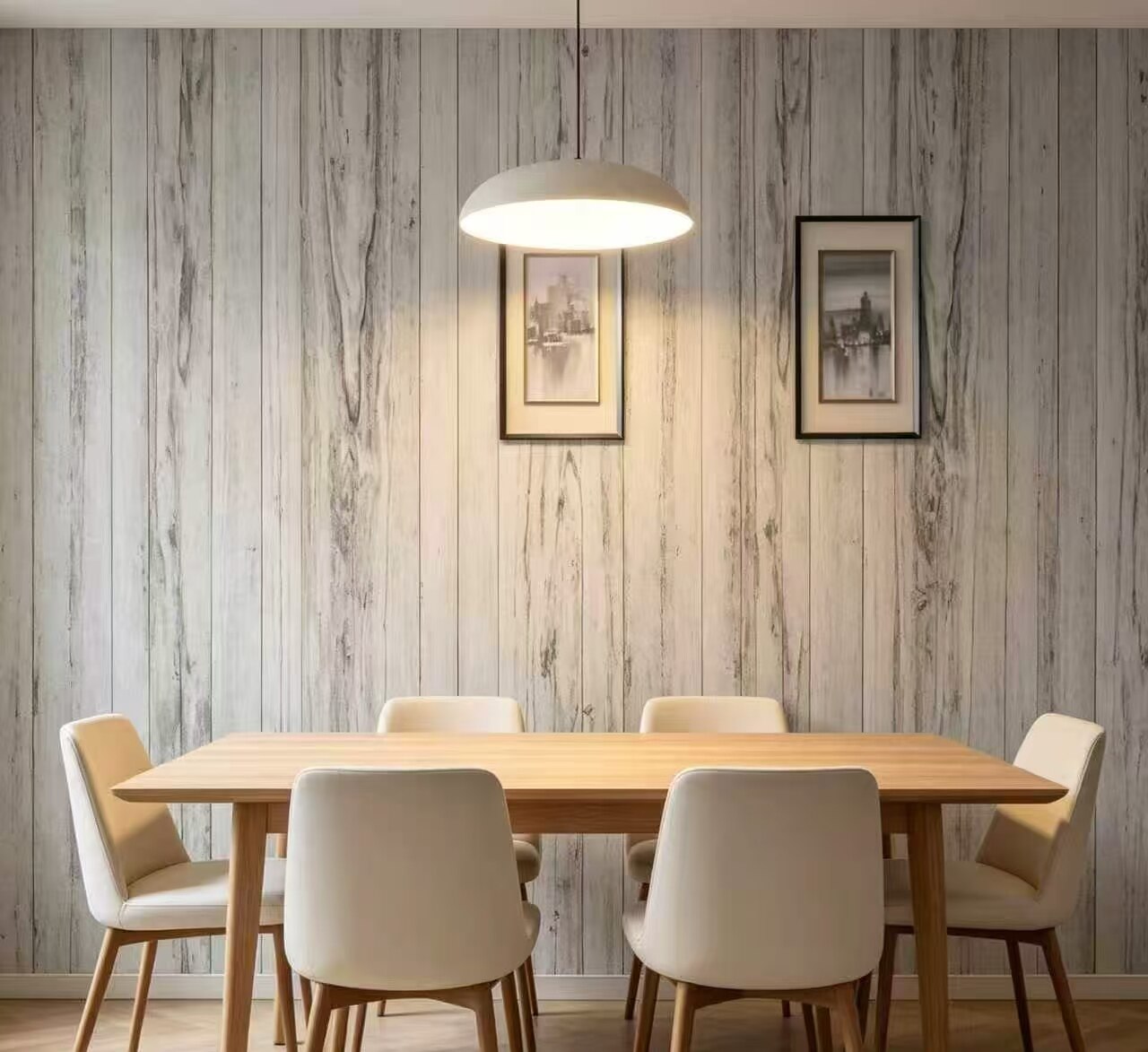 Subtle Glow Light Wood Wall Sticker 4