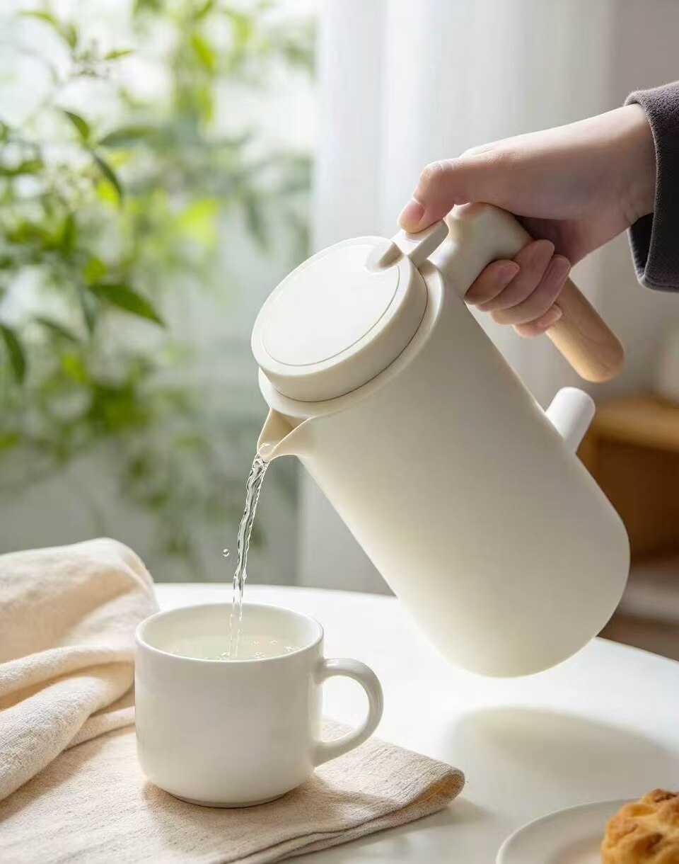 Cloud White Wood Grain Press Bottle 5