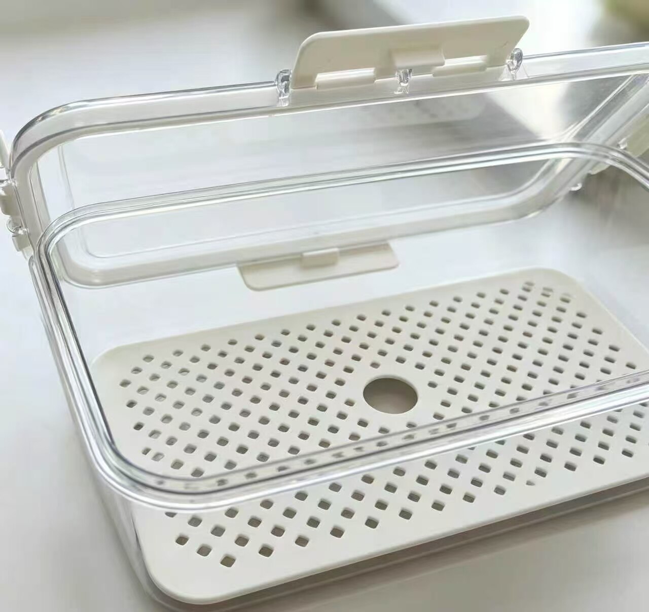 Clear Dry & Wet Separation Freshness Container 5