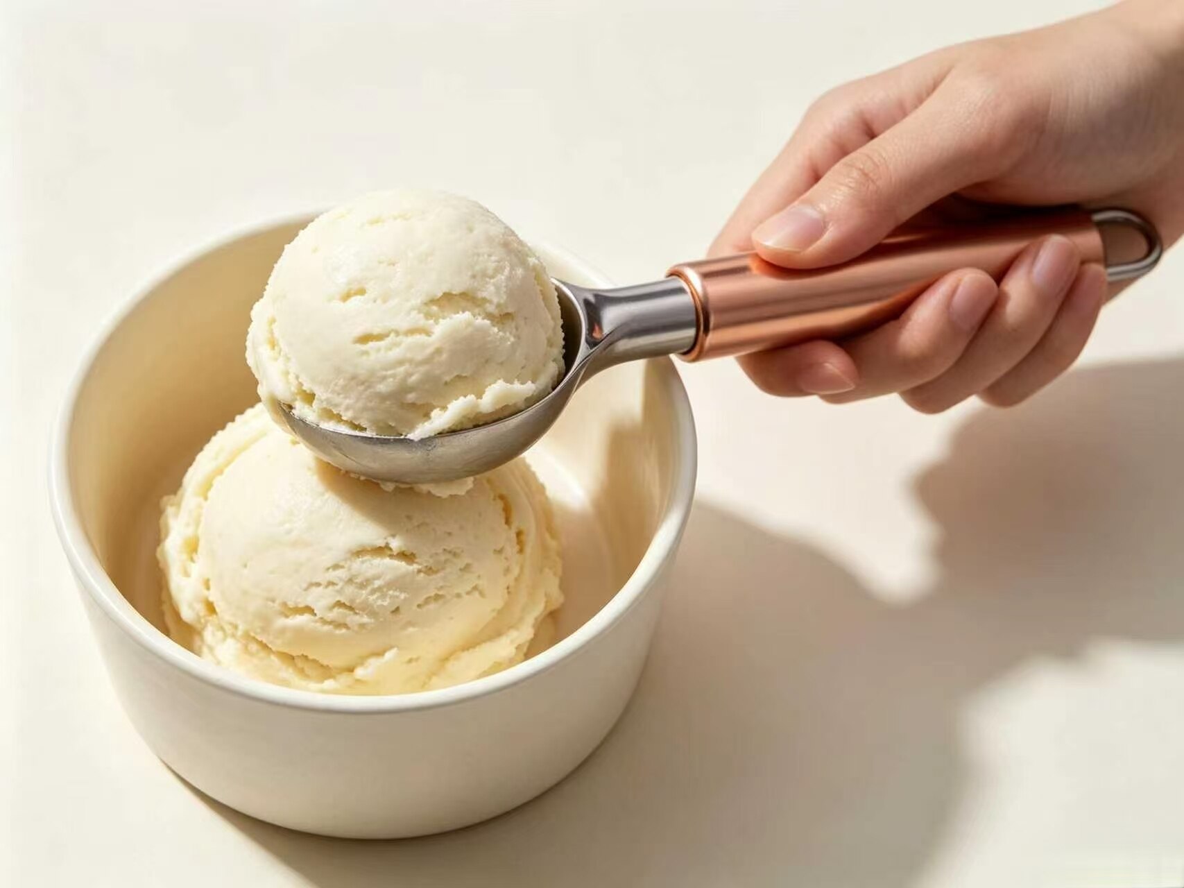 Thickened Rose Gold Stainless Steel Ice Cream Scoop 3