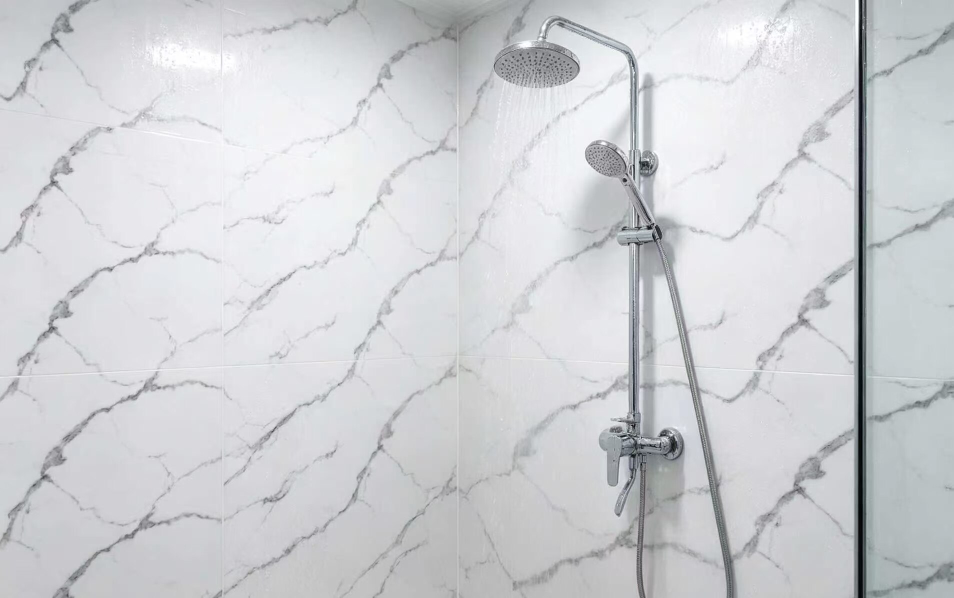 Gray Marble Texture Bathroom Wallpaper 3