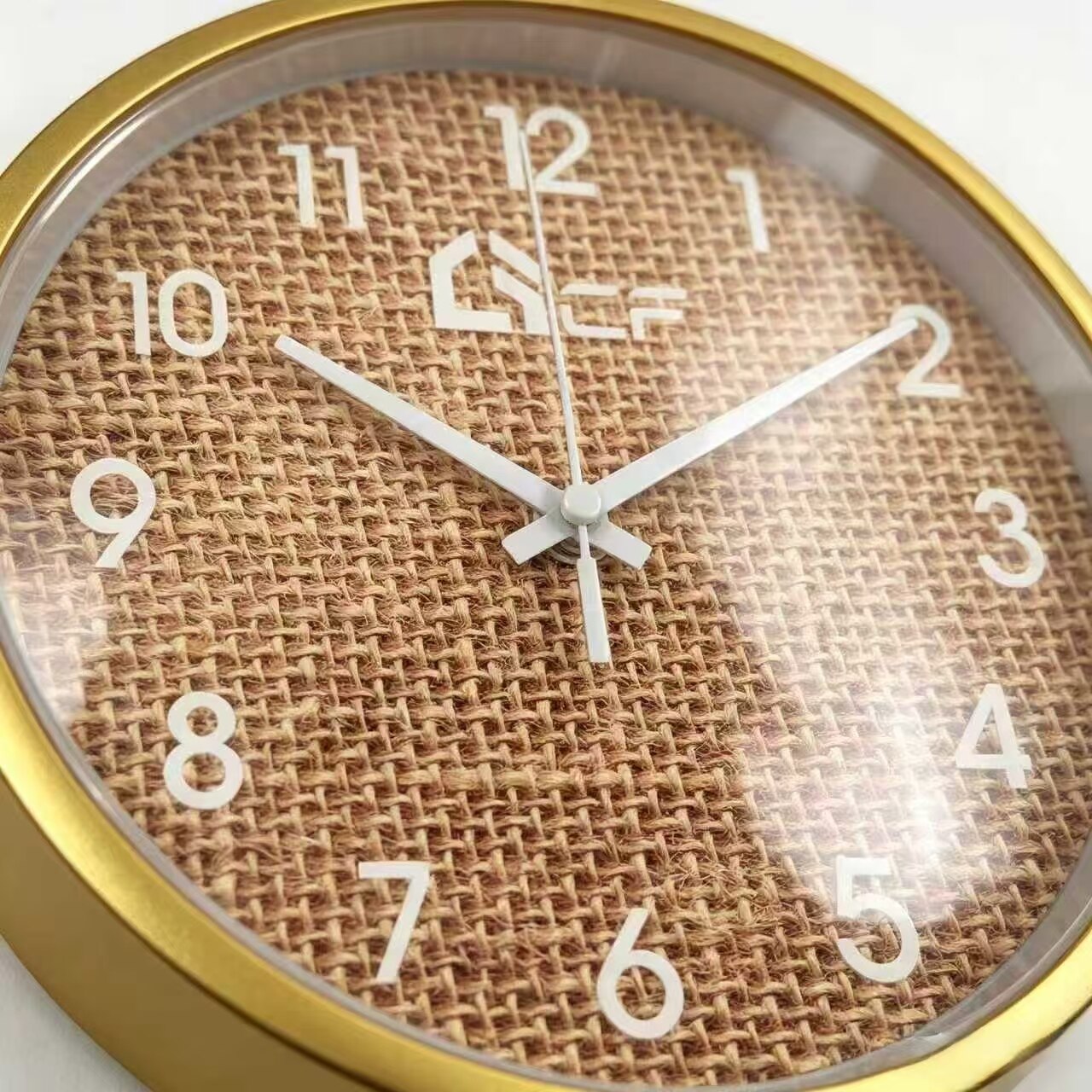 Warm-toned Linen Vintage Wall Clock