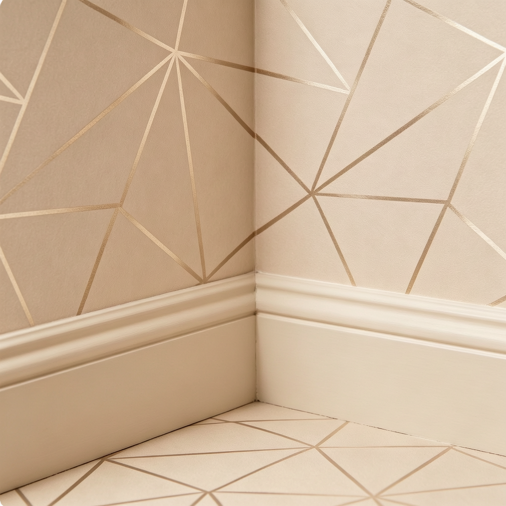 Warm Beige Light Gold Irregular Starburst Geometric Wallpaper 5