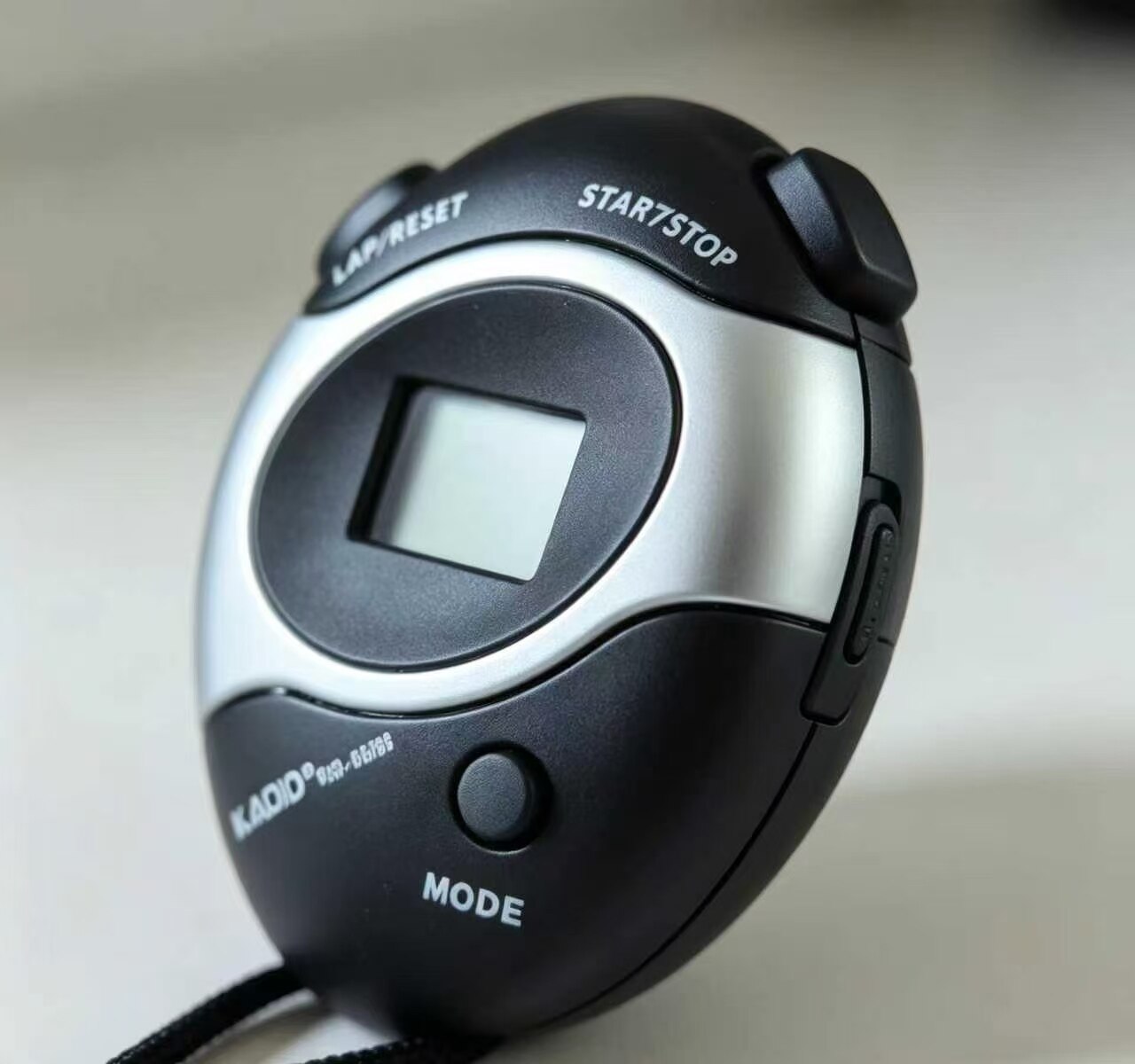 Black and White Racing Dual-Button Stopwatch 5