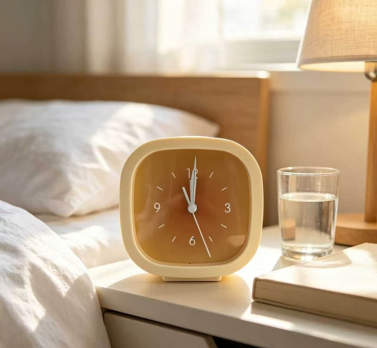 Caramel Warm Tone Silent Clock 3