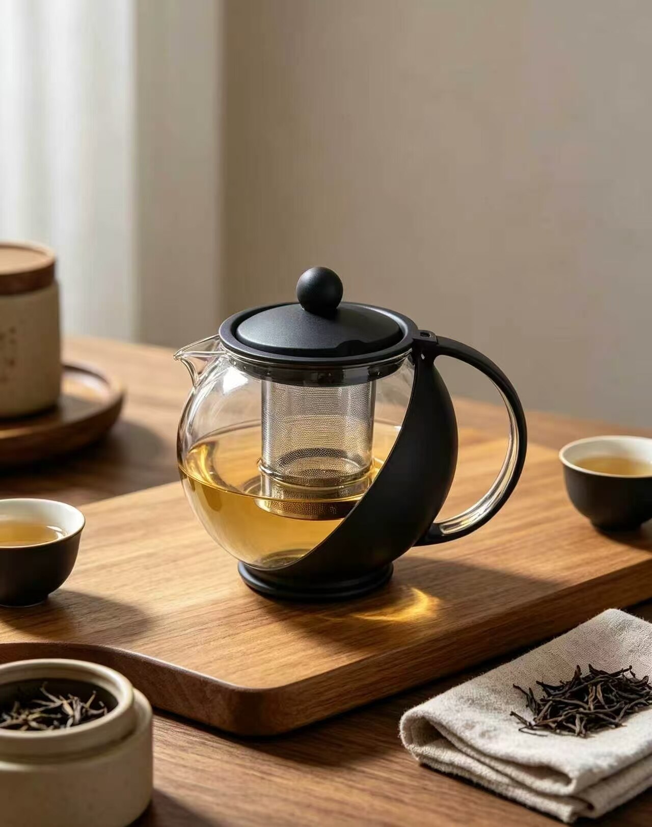 Smoky Quartz Transparent Filter Teapot 2
