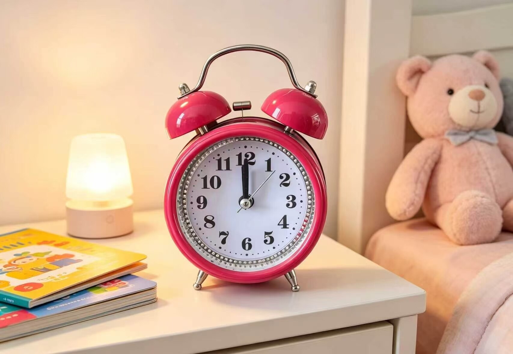 Sparkling Pink Diamond Alarm Clock 2