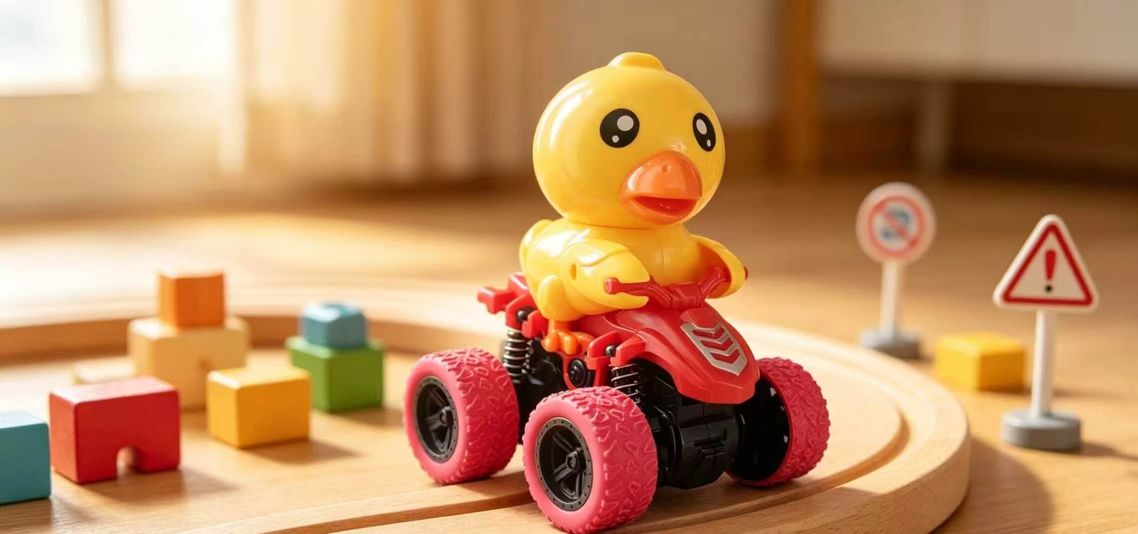 Cute Big-Eyed Duck Stunt Car 2