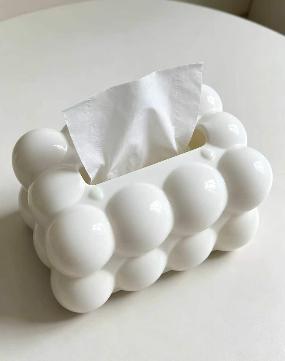 Round Bubble 3D Tissue Box 3