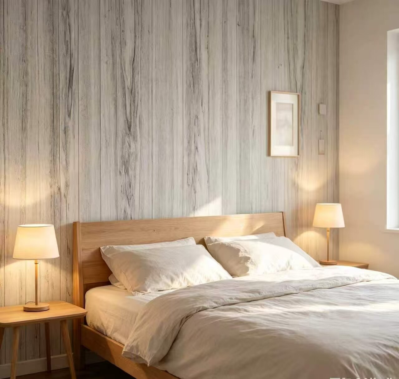 Subtle Glow Light Wood Wall Decal 2