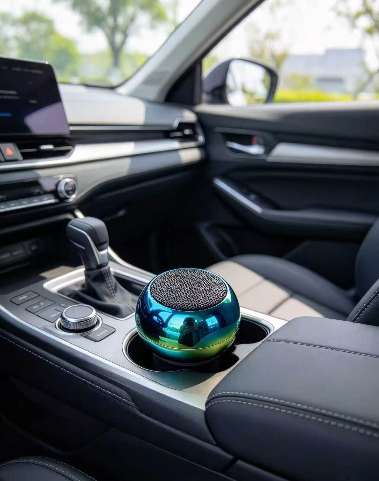 Iridescent Blue Metallic Mini Speaker 5