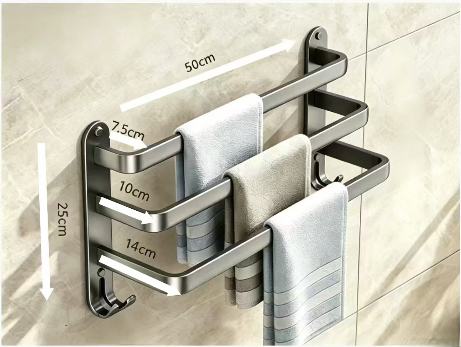 Gun Gray 3-Tier Step Shelf 5