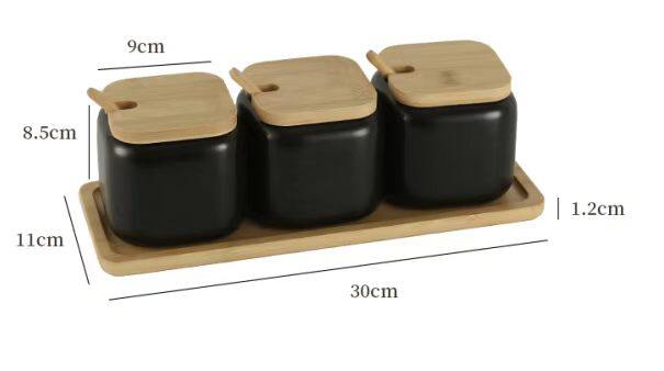 Suhei Square Wood Spice Jar 5