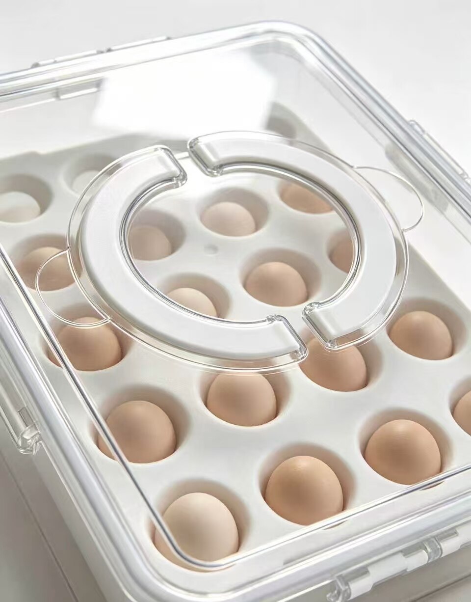 Crystal-clear shockproof round tray storage box 4