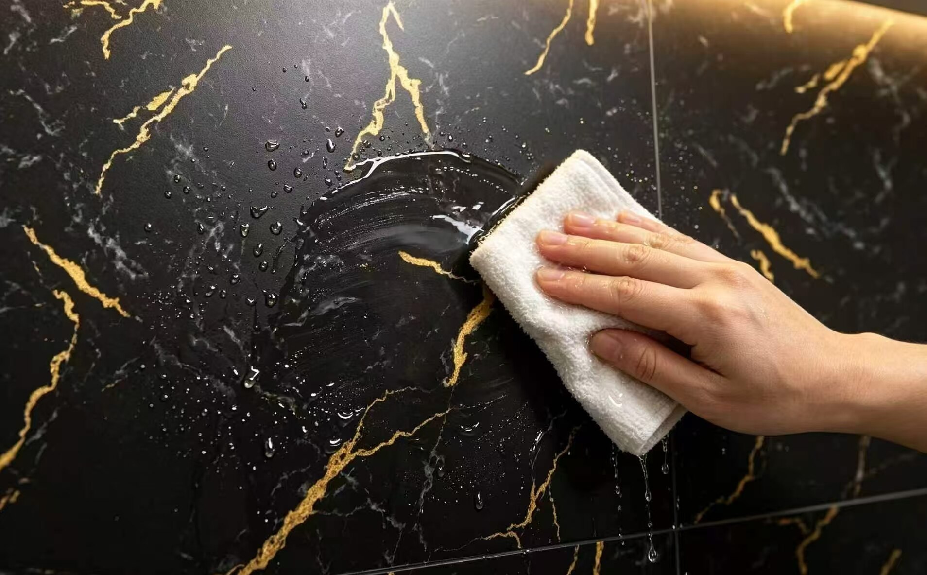 Gilded Black Rock Oil-Resistant Sticker 4