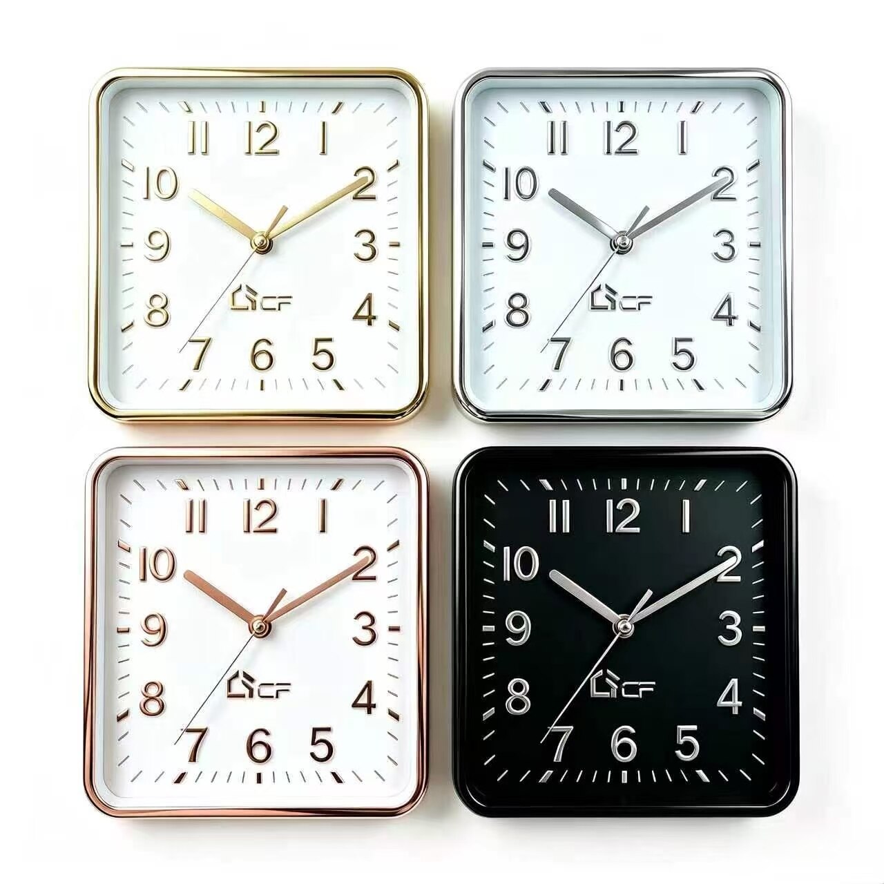 Fangyun Four-Color Glass Wall Clock