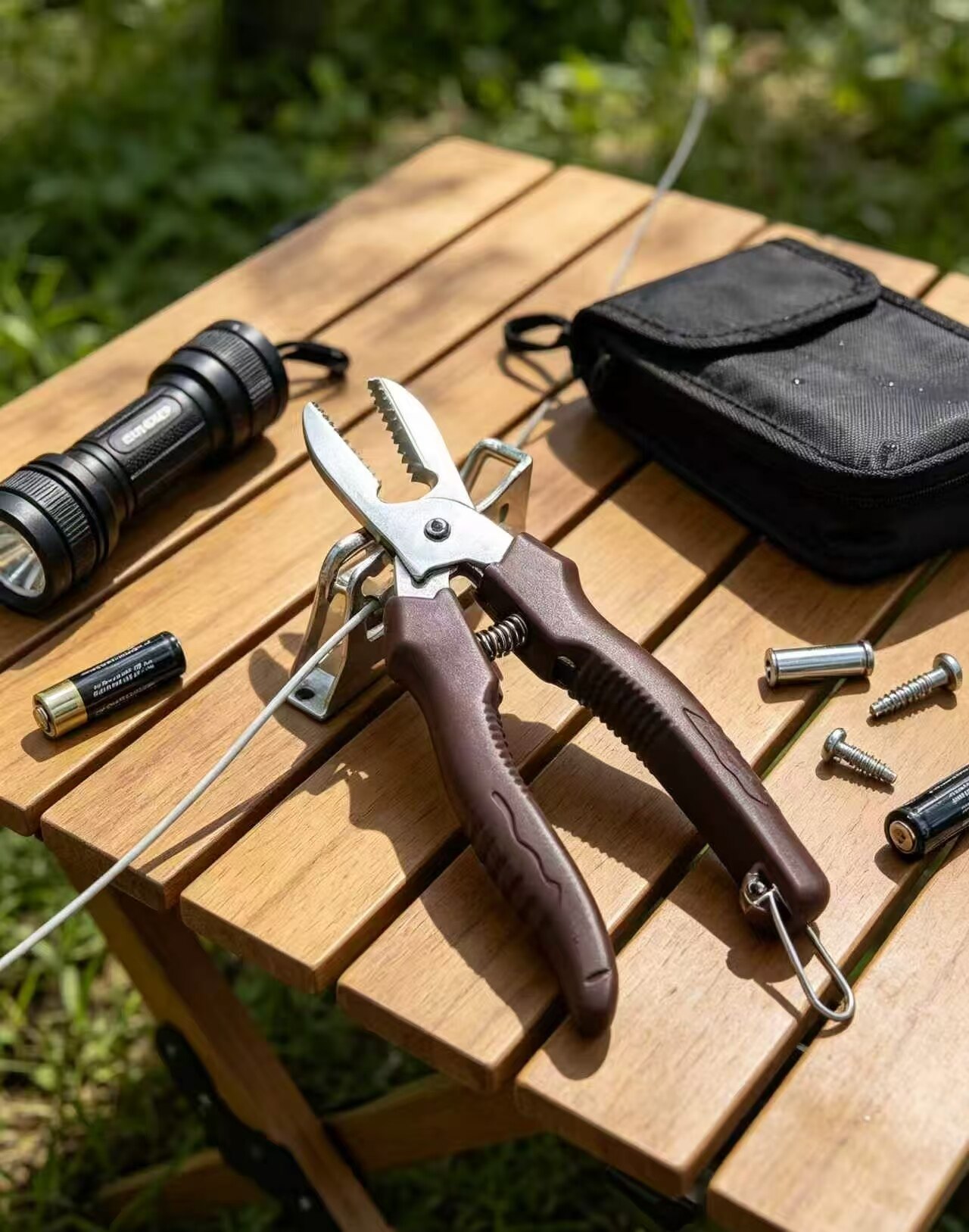 Dark Brown Spring-Loaded Multi-Purpose Electrician's Pliers 4