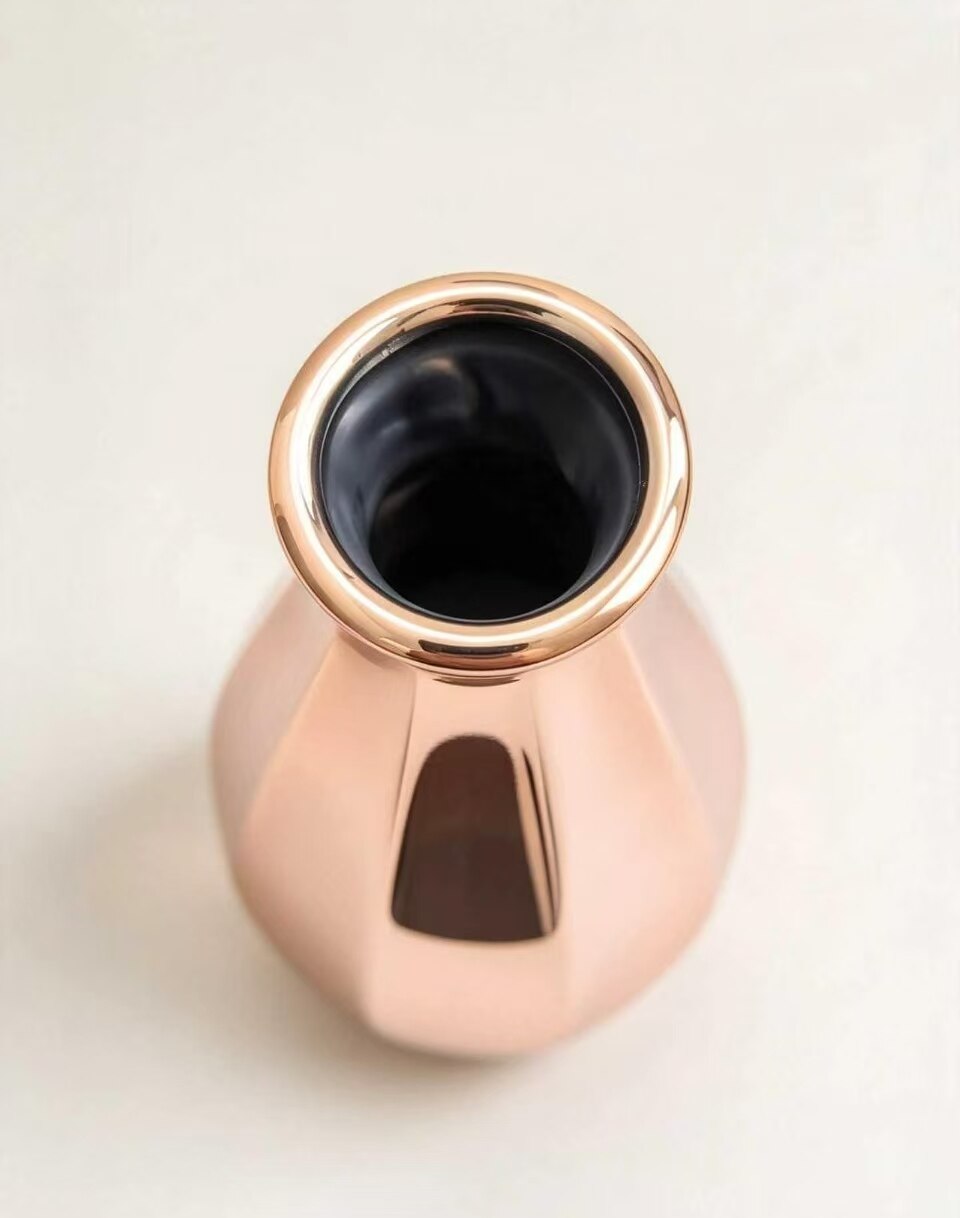Luminous Rose Gold Glossy Vase 5