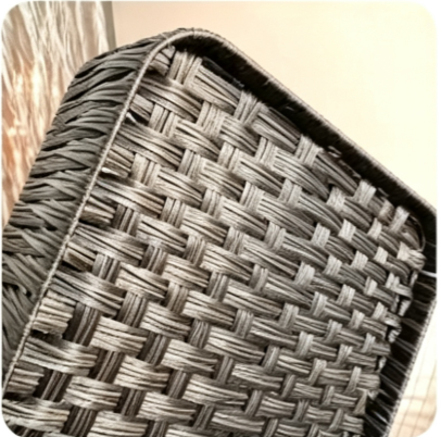 Morandi 3-Color Woven Storage Basket Set 4