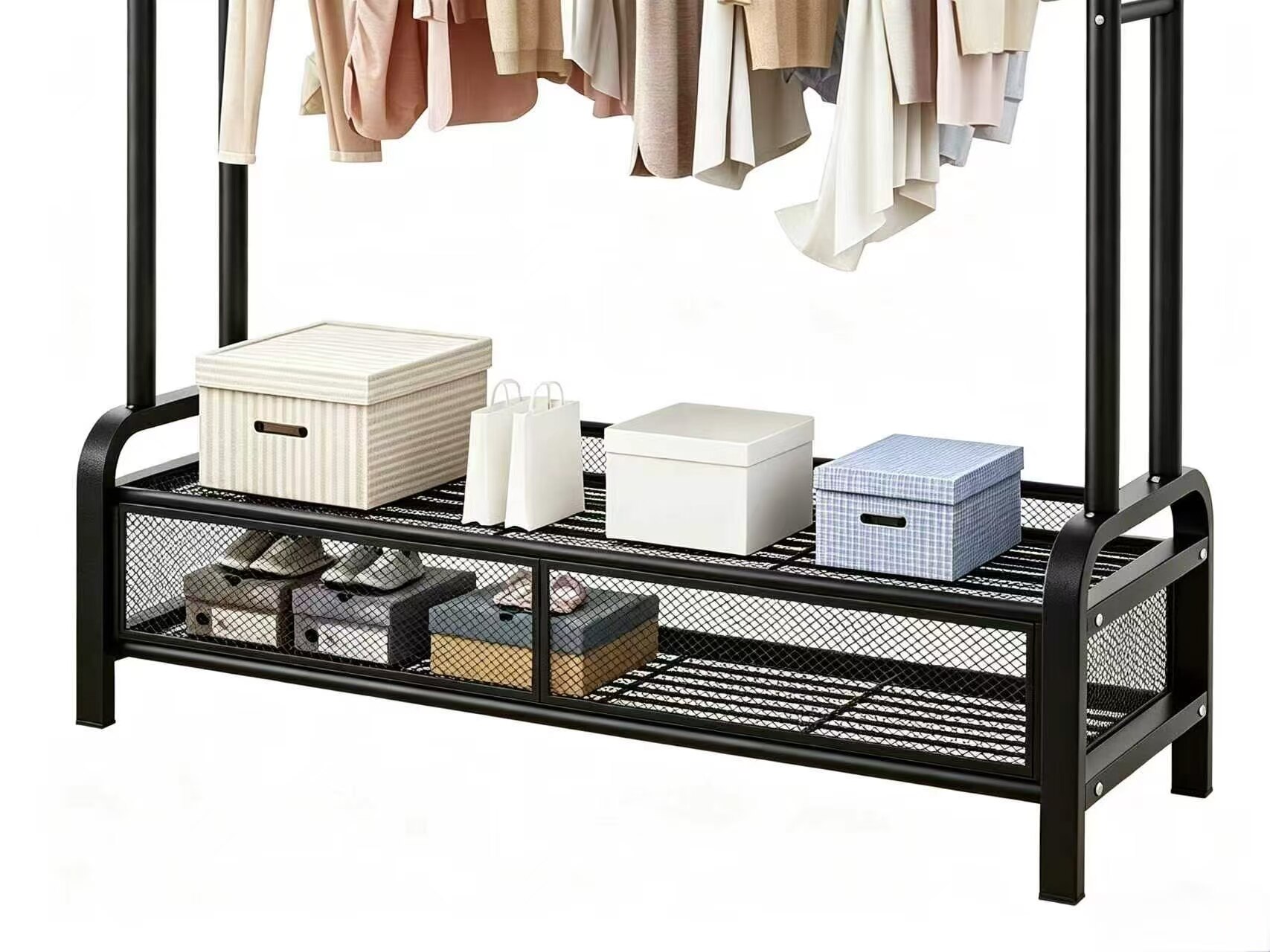 Industrial-style Double-layer Storage Hanger 4