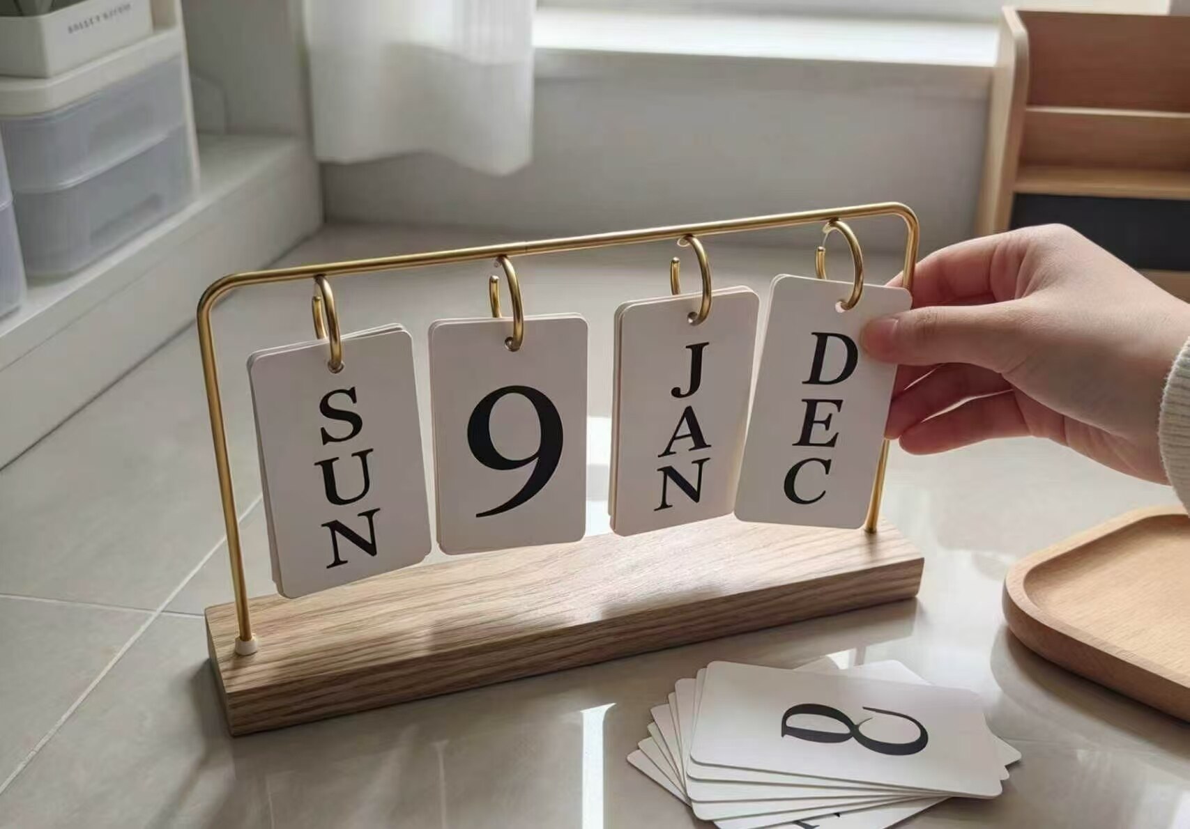 Golden Branch Wood Base Date Stamp 4
