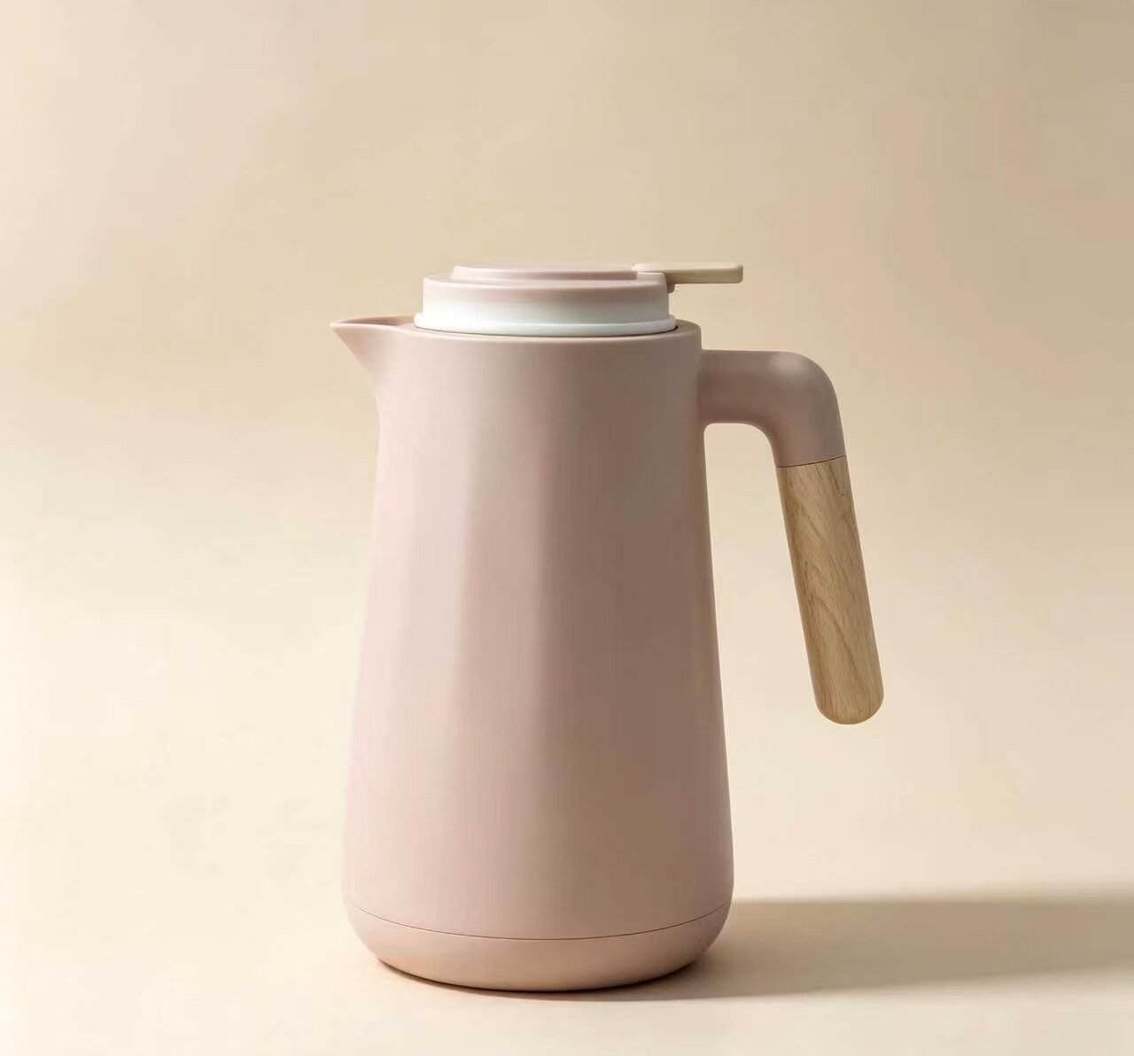 Soft Mist Pink Glass-Lined Thermos Flask