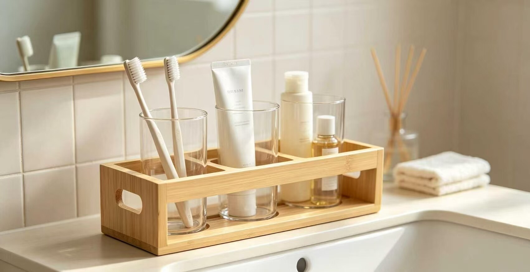 6-Cup Wooden Handle Organizer 3