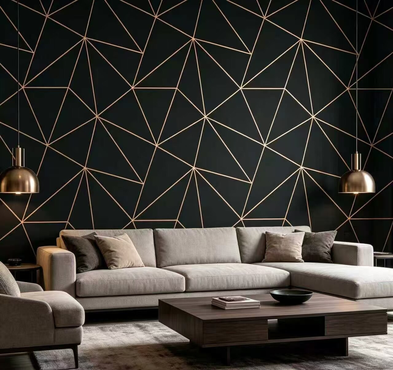 Obsidian Gold Network Wall Sticker 4