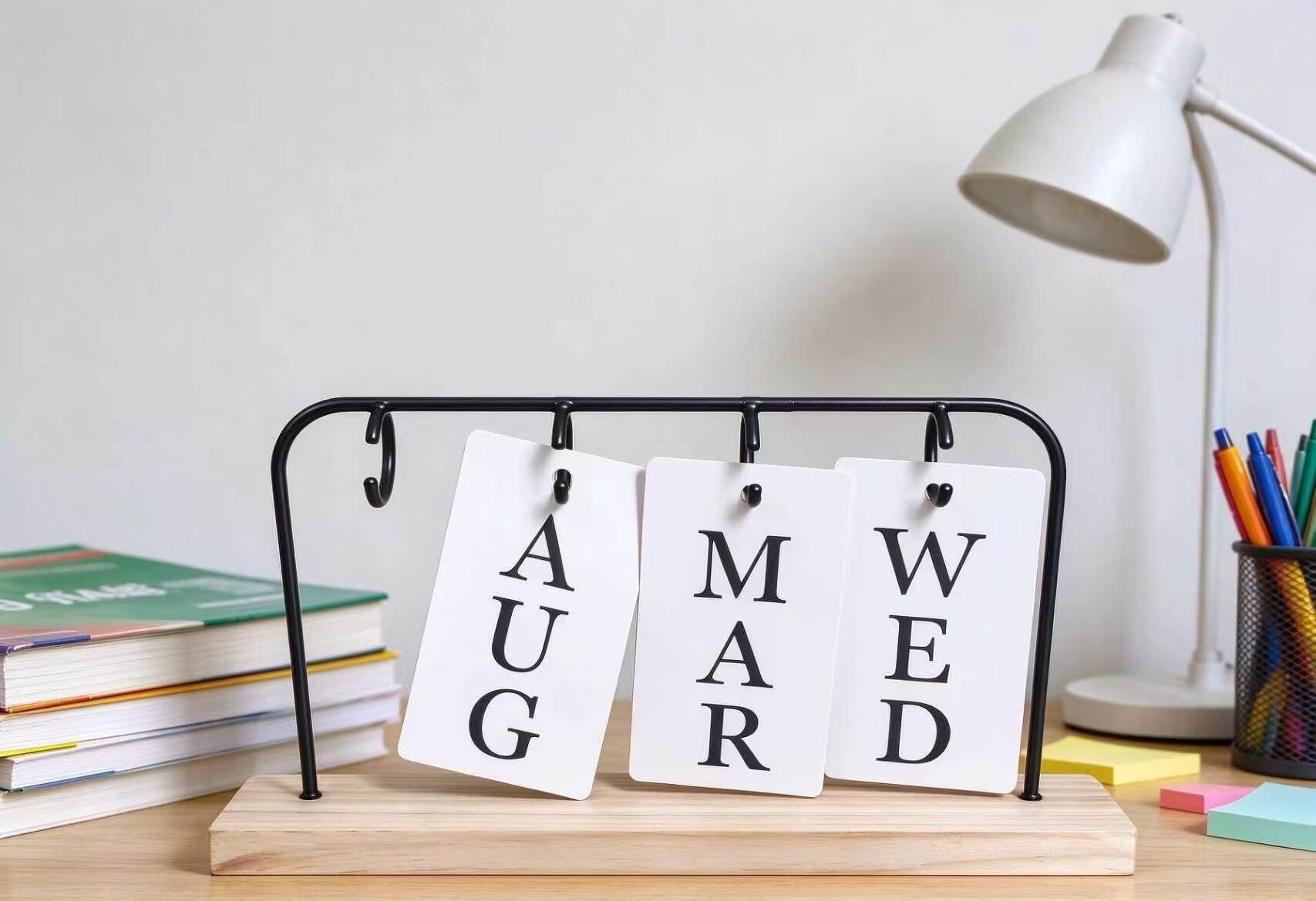 Wood and Iron Card Calendar Stand 4