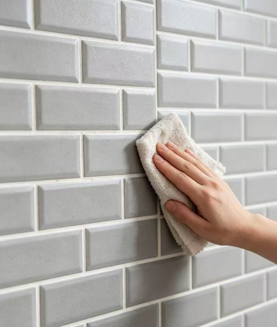 3D Gray Brick Pattern Wallpaper 4
