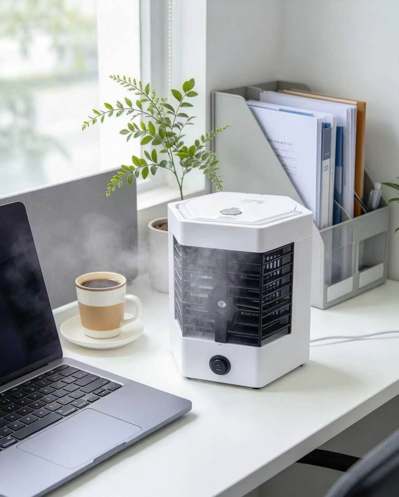Hexagonal Ice Fog Desktop Cooler 4
