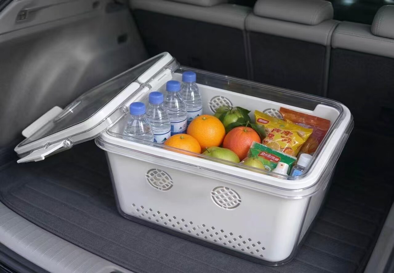 White Frame Snap-On Lid Storage Box 4